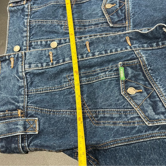 VTG PUMA Jeans Denim Jacket 1980s Germany Short Cut Bomber Size 3 - Picture 11 of 11